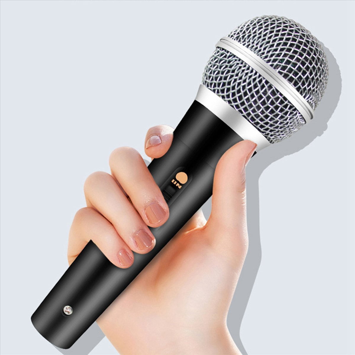 5X Handheld Professional Wired Dynamic Microphone Clear Voice Mic for Karaoke Vocal Music Performance