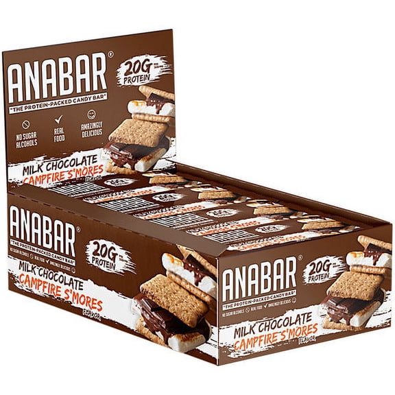 Anabar Campfire S'Mores 12 Protein Bars Final Boss Performance 21 Grams Smores