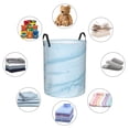 thumbnail image 6 of Daiia Blue Marble Round Laundry Basket with Handles Thickened Waterproof Circular hamper,Dirty Clothes Storage Basket for Bedroom,Bathroom,College Dorm-Medium, 6 of 8