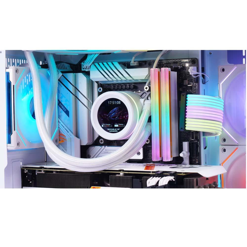 WJCOOLMAN Tian Mu White Curved Glass Panoramic Version 2Side Transparent Glass Gaming Computer Case support 9 Fan Positions 240 AIO Support M-ATX/ITX High-Airflow Design