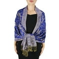 thumbnail image 3 of Peach Couture - Elegant Women Double Layer Reversible Paisley Pashmina Shawl| Wrap| Scarf, 3 of 10
