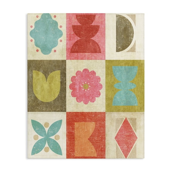 Stupell Industries Modern Happy Dance Geometrics Canvas Art, 16 x 20, by Suzanne Nicoll