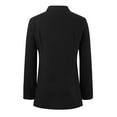 thumbnail image 5 of YDFCWXW Women's Solid Color Stand Up Collar Cardigan Button Decoration Casual Long Sleeve Blazers Jacket Black, S, 5 of 5