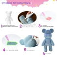 thumbnail image 6 of 9" DIY Create Art and Craft kits Non-Toxic 5D Diamond Bling Rhinestone Bear Kit - OCEAN BLUE, 6 of 12