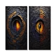 thumbnail image 2 of Designart "Unveiling Potential Onyx Mosaic of Tomorrow II" Abstract Fractal Wall Art Set Of 2 - Modern Gold Gallery Set For Office Decor, 2 of 6