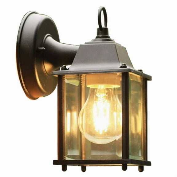 Retro Outdoor Wall Light Cover Villa Garden Porch Waterproof Lighting Courtyard Corridor Balcony Vintage E27 Fixtures,1 x Wall Light Cover(Without light bulb),Black