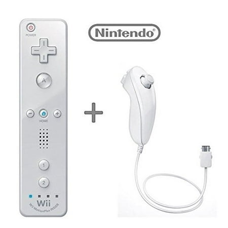 Refurbished Official Nintendo Wii And Wii U Remote Plus Controller And Nunchuk Combo Bundle Set White