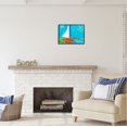 thumbnail image 3 of Stupell Industries Modern Sailboat on Shore Transportation Painting Black Framed Art Print Wall Art, 20 x 16, 3 of 9