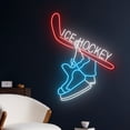 thumbnail image 2 of Handmadetneonsign Ice Hockey Neon Sign, Ice Hockey Player Led Sign, Ice Skating Led Light, 2 of 5