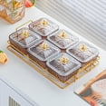 thumbnail image 6 of yotijay Candy Nut Serving Container,Divided Snack Serving Bowls Multipurpose Decorative Dried Fruit Tray with Lid for Nut Dried Fruit 6 Grid Gray, 6 of 9