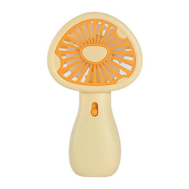 Ventilador portátil de mano Mini ventilador personal para acampar, dormitorio, actividades al aire libre naranja