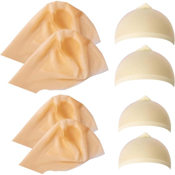 ERDS-Bald Caps for Adults, Kids - Latex Bald Cap with Head Wig Cap Costume Accessory for Halloween,Theme Party