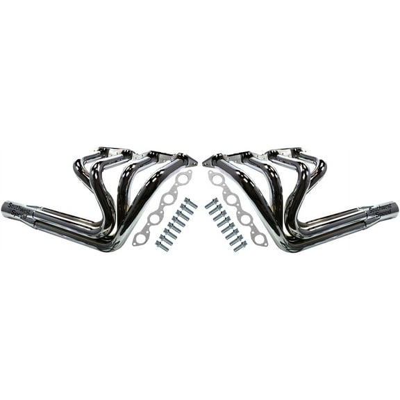 Southwest Speed Polished Stainless Steel T-Bucket Fenderless Sprint Roadster Headers,Big Block Chevy 366-502 V8 Engines,1 7/8",Street Rod,Model A