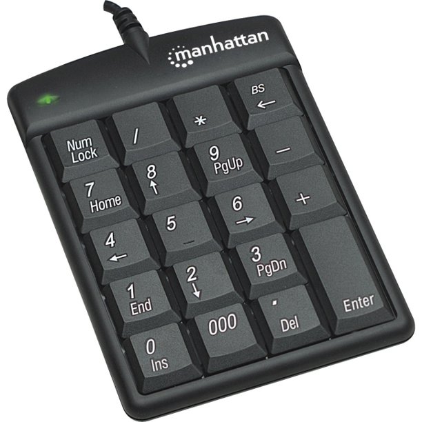 Manhattan USB Numeric Keypad with 19 Fullsize keys Asynchronous
