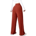 thumbnail image 4 of Women's Pants Fashion Casual Pants For Women Ladies' Autumn/Winter New Solid Color Strip Pocket Elastic Casual, 4 of 4