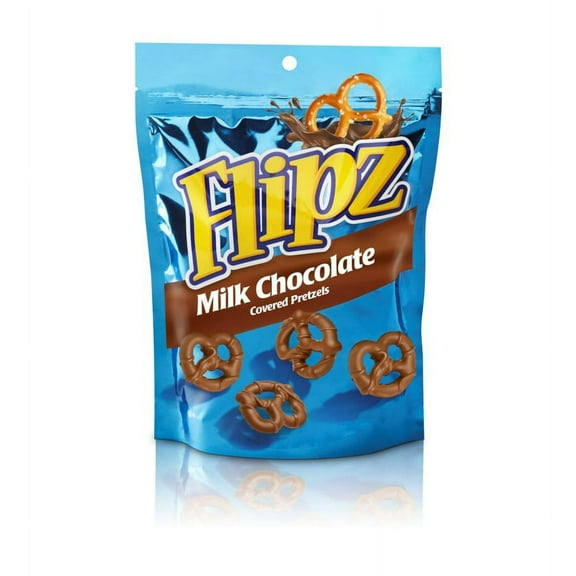 Flipz Milk Chocolate Covered Pretzels, 7.5 Oz. (Pack of 4)