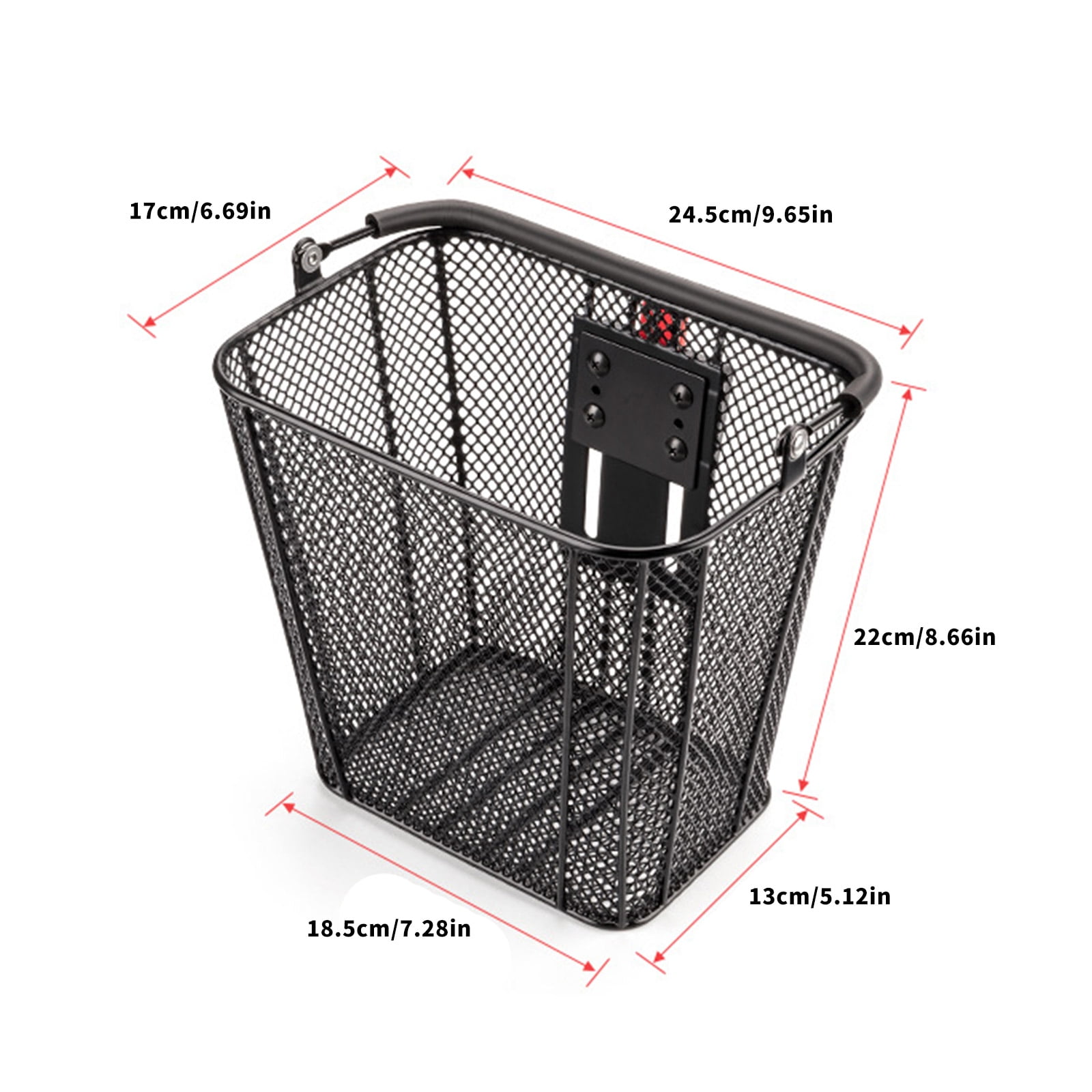 Front Bike Bicycles Metal Baskets Folding Bike Front Storage Basket Cycling Basket for Electric Bikes