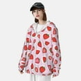 thumbnail image 3 of Fotbe Hand Drawn Strawberry Chaqueta con Protección Solar UPF 50+ para Hombre y Mujer, Camisa con Capucha y Bolsillos-Large, 3 of 7