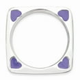 thumbnail image 2 of 925 Sterling Silver Stackable Expressions Polished Purple Enameled Princess Square Ring Size: 6; for Adults and Teens; for Women and Men, 2 of 4