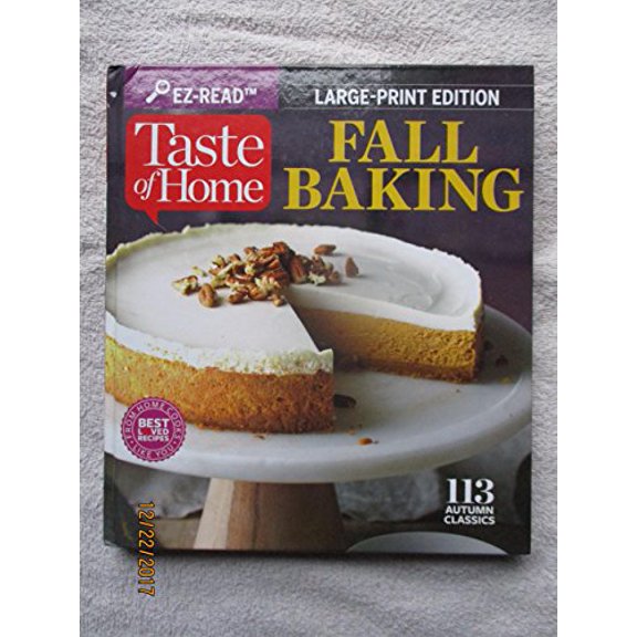 Pre-Owned Taste of Home Fall Baking Large Print Edition Paperback