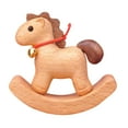 thumbnail image 3 of jifeng Wooden Rocking Horse Statue Collection Multifunctional Decorative Portable Craft, 3 of 9