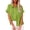 Beige, variant on Linen Shirts for Women Plus Size Button Down Shirts Short Sleeve Cotton Linen Collared V Neck Solid Work Gauze Blouses 2025 Hot Pink,M