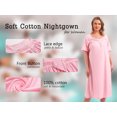 thumbnail image 4 of FEREMO 100% Cotton Plus Size Nightgowns for Women Short Sleeve Ladies Sleepwear, 4 of 6