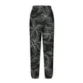 thumbnail image 5 of Roncen Women's Floral Print Jogger Pants - Elastic Waist Casual Trousers with DNatural​​string Cuff & Side Pockets, 5 of 5
