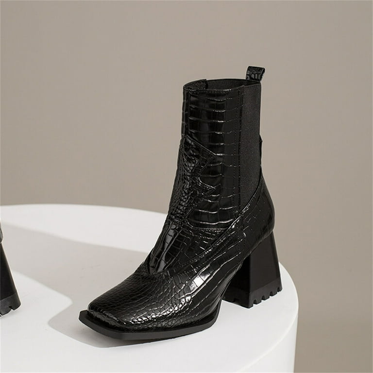 靴 melt the lady enamel square long boots - 靴 靴 melt the lady enamel square long boots - 靴