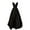 Black, variant on Dresses for Women Under $10,Women's Solid Color V-Neck Suspender Sleeveless Evening Dress