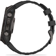 Garmin 010-02904-20 Fenix 8 47 mm AMOLED Sapphire Carbon Gray Titanium with Black Silicone Band Bundle with Tech Smart USA Fitness & Wellness Suite and 1.4 Inch Screen Protector for Garmin Fenix 6