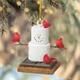 thumbnail image 3 of D-GROEE Acrylic Craft Bird/Book/Beer/Hat Snowman Scene Christmas Tree Decorations for Indoor, 3Pcs Home Decor Acrylic Xmas Hanging Pendant, 3 of 8