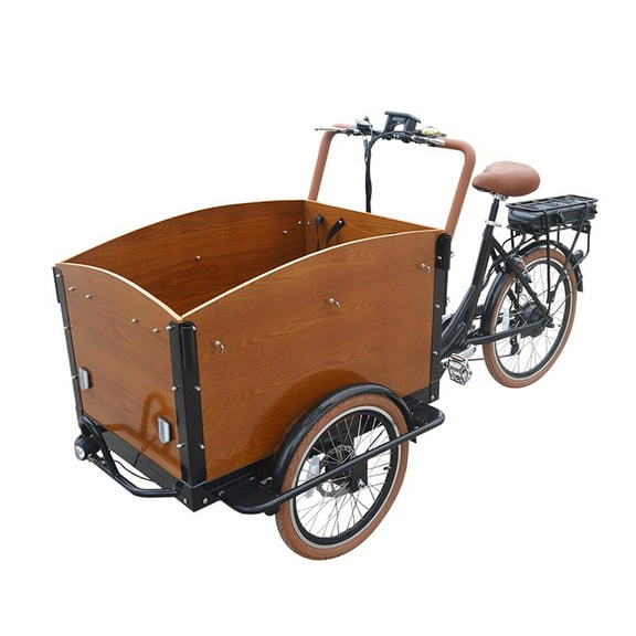 Dutch-Style Electric Cargo Tricycle | 500 W Motor, Pedal Assist & Throttle Modes