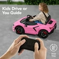 thumbnail image 5 of Best Choice Products Kids 12V Ride-On Car Officially Licensed Lamborghini Revuelto w/ Remote, LED Lights - Pink, 5 of 9