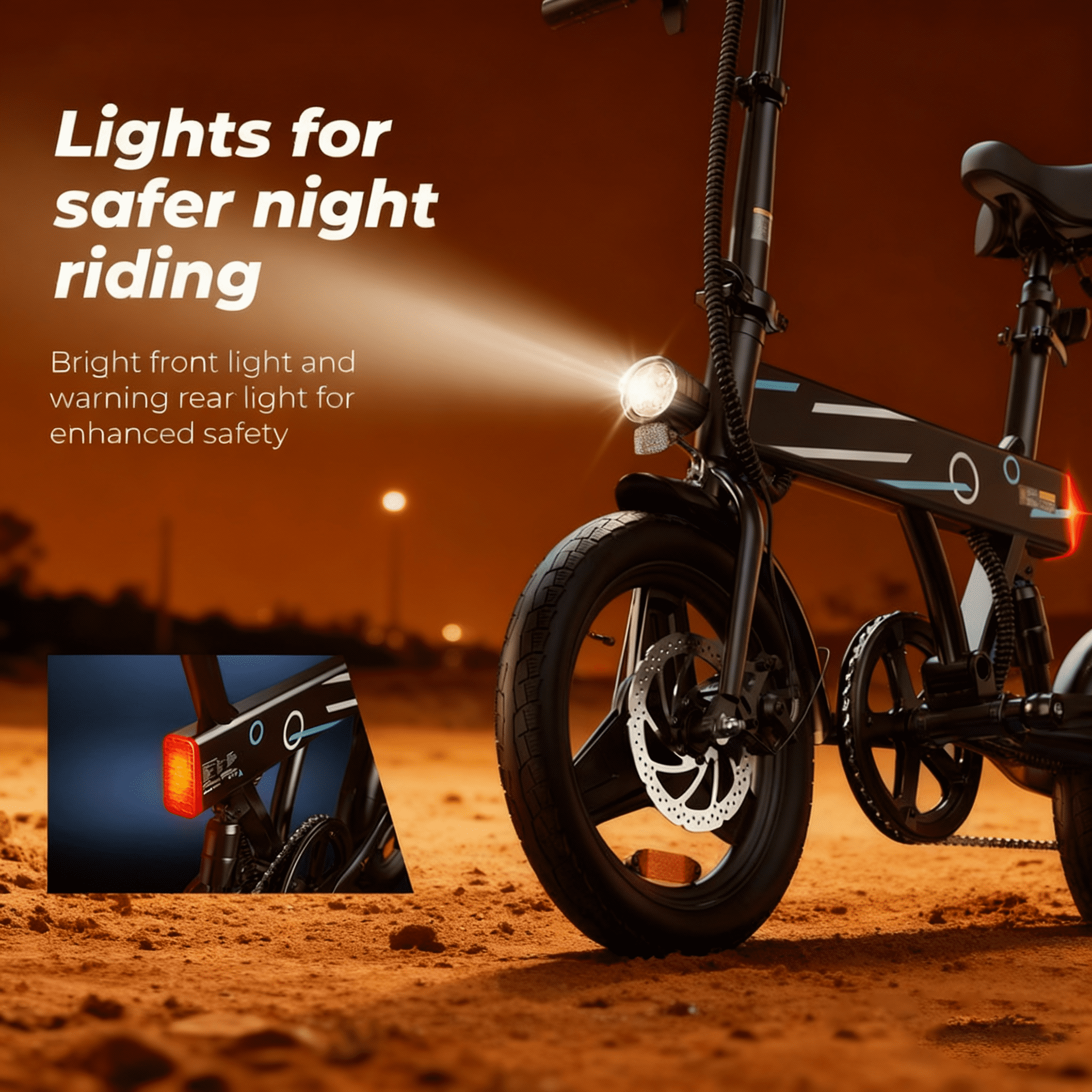 500W Electric Bike,20 mph Folding Electric Bicycle for Adults Teens,Commuter E-Bike with LCD,Battery,Dual Disc Brakes