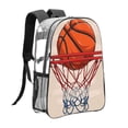 thumbnail image 3 of Kdxio Basketball Shot Clear Backpack, Transparent Bookbag for School for Women Men, Capacity Clear Bag for College, Travel, 3 of 7
