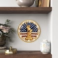 thumbnail image 3 of 12 Inch Patriotic Wall Clock, USA 250th Anniversary Wooden Round Wall Clocks with Silent Non-Ticking Quartz Movement, Battery Operated, Art Decor Hanging Clock for Kitchen, Bedroom, Living Room, 3 of 9