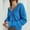 Blue, variant on AOOCHASLIY Sweaters Fall Clearance Fashion Women's Casual Long Sleeved Solid Hedging Knitting V-neck Sweater
