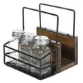 thumbnail image 3 of Cipaher Napkin Holder Countertop Wooden Farmhouse Napkin Holder for Table with 3 Glass Salt and Pepper Shakers, 3 of 6