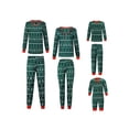 thumbnail image 5 of Matching Family Pajamas Sets Christmas Tree Snowflake Printed Long Sleeve Tops Green Xmas Loungewear, 5 of 7