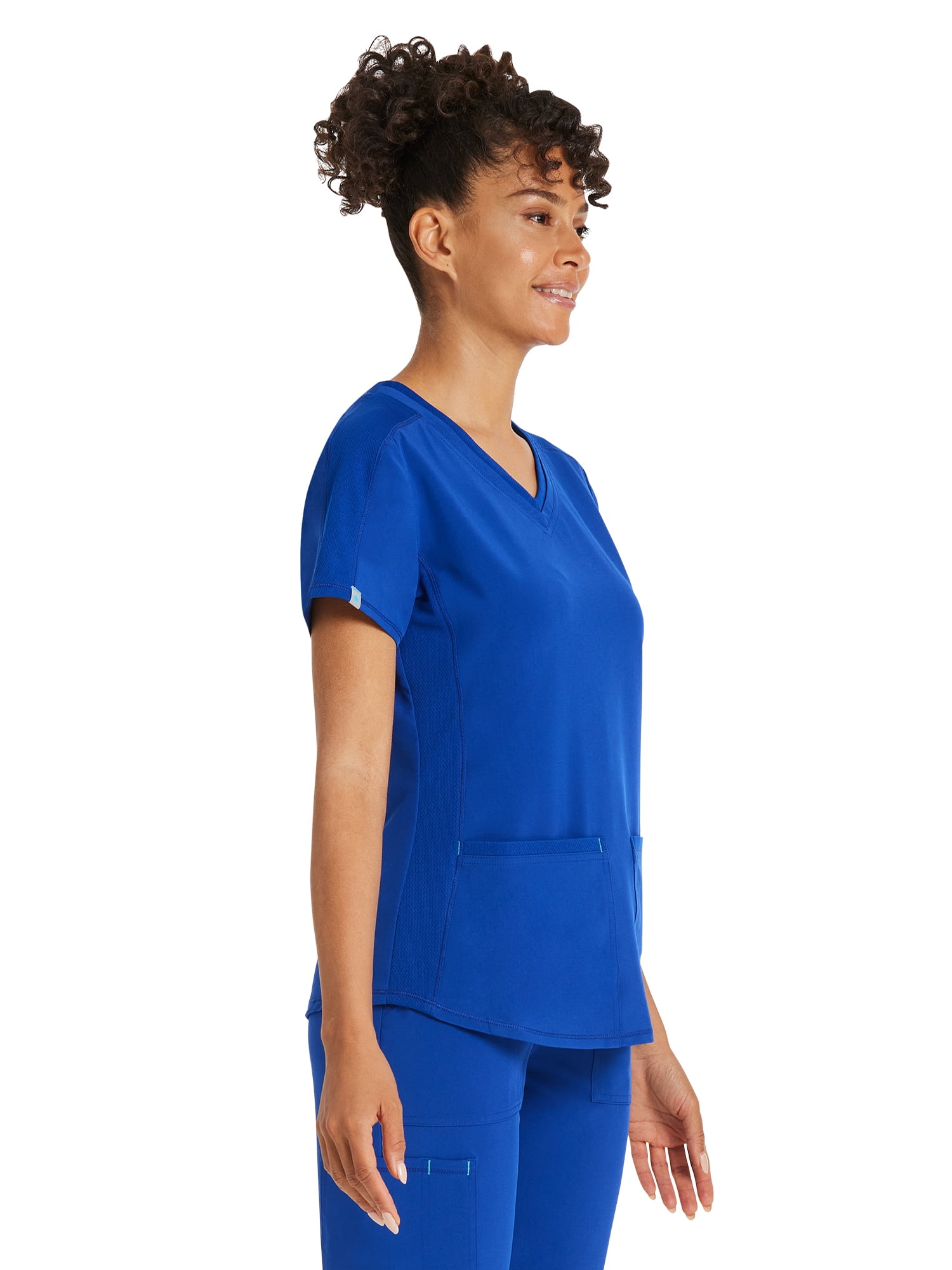 Scrubstar Women's Premium Performance Stretch Double V-Neck Scrub Top, Sizes XS-3XL