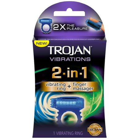 Trojan Vibrations 2-en-1 Vibrating Ring Finger + Masseur