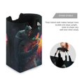 thumbnail image 3 of Yayeee Freestanding Laundry Hamper with Handle Collapsible Large Storage Basket for Clothes, Black Astronaut, 3 of 7