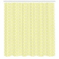 thumbnail image 3 of Ambesonne Yellow and White Shower Curtain, Wavy Lines Design, 69"Wx84"L, Yellow and White, 3 of 3
