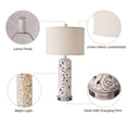 thumbnail image 3 of Tacoday 2-Piece Farmhouse Lamp Sets with Cylinder Shade, 2 Count, 3 of 8