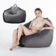 thumbnail image 2 of Funda para silla bolsillos de frijoles de color gris , sofá de gran tamaño lavable a y muebles de tumbona para , Soledad funda de puff para niños, 2 of 10