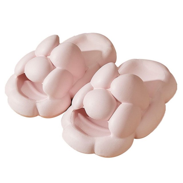 Zapatilla de verano para mujer Diseño ergonómico Suave antideslizante Agradable para la piel Zapatilla de suela gruesa para citas Viajes al aire libre Rosa 38-39 Adecuado para 37-38