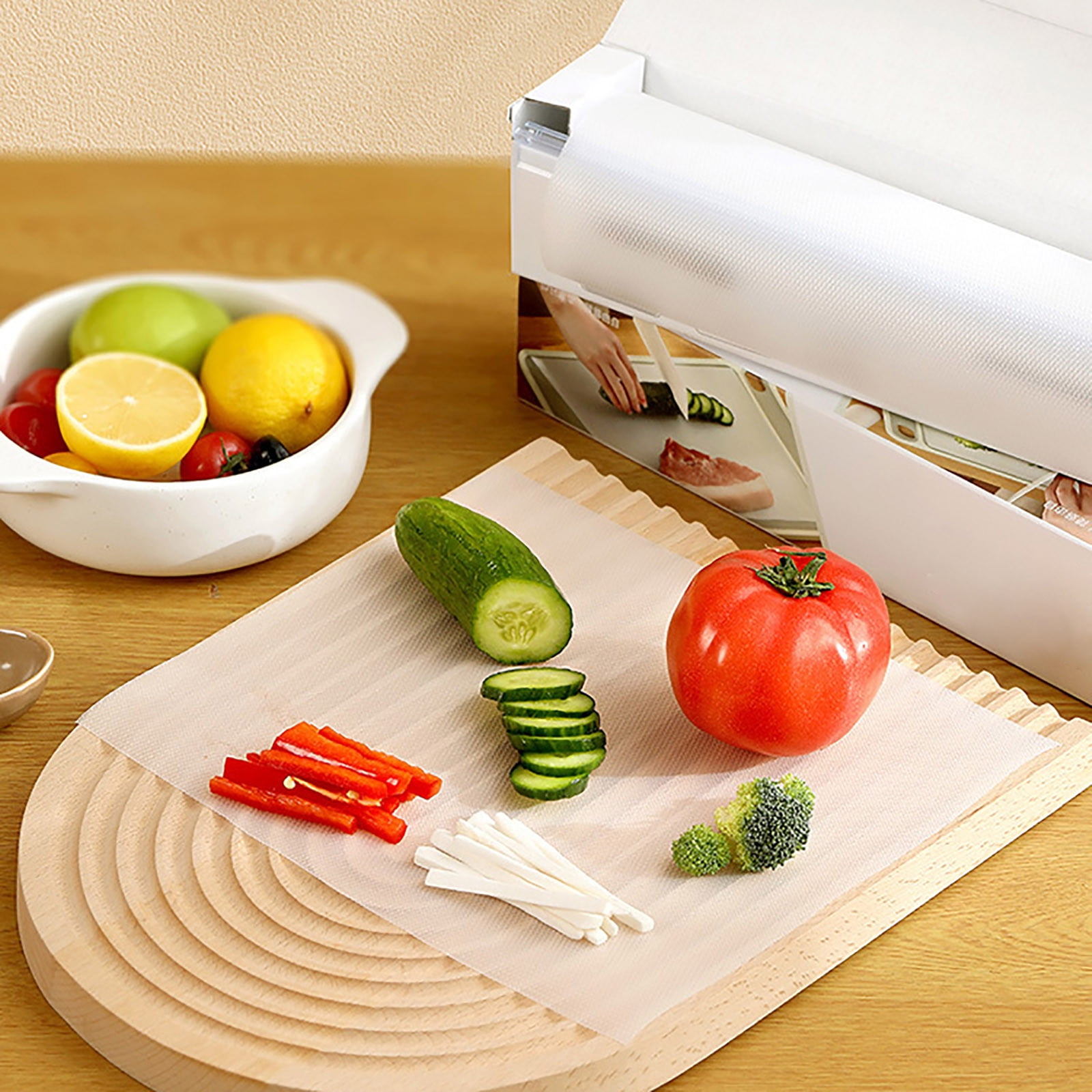 X Home Disposable Cutting Boards, Foldable Plastic Chopping Board Sheets  with Built In Sliding Cutter, Flexible Cutting Mats