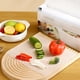thumbnail image 1 of Tabla de cortar de plástico desechable en rollo con cortador integrado | Hojas flexibles para preparar alimentos | Tapete de plástico blanco de 30 cm de ancho x 7,6 m de largo | Para cocinas, 1 of 7