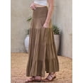 thumbnail image 4 of DARING DIVA Women's Elastic Swing A Line Beach Skirt Small Khaki, 4 of 6
